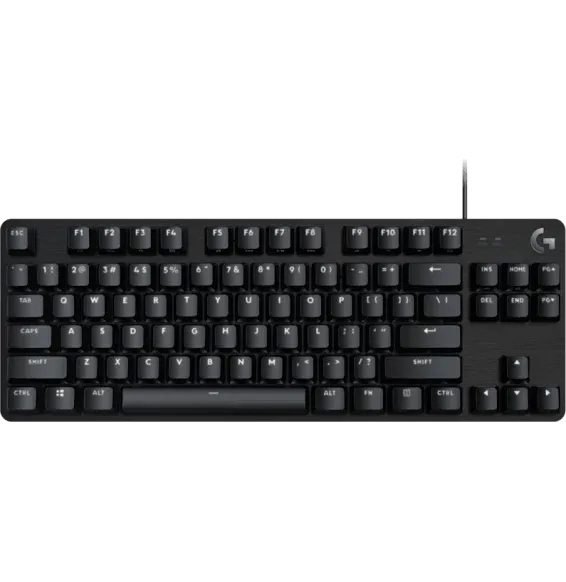 clavier gaming filaire Logitech G413 TKL SE AZERTY 920-010444 angle incliné rétroéclairage blanc touches PBT