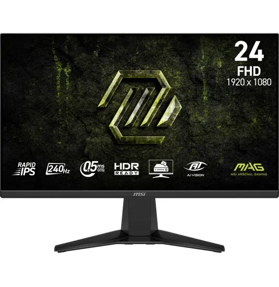 Écran Gaming MSI MAG 245F X24 24 pouces Full HD Rapid IPS 240Hz avec caractéristiques principales
