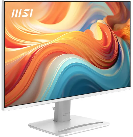 Écran MSI PRO MP243W E14 24 pouces Full HD 144Hz vue avant avec design blanc professionnel