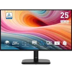Écran MSI PRO MP251L E2 25 pouces Full HD 120Hz IPS vue avant avec caractéristiques principales