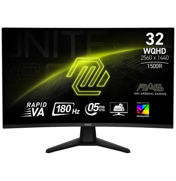 Écran Gaming MSI MAG 32CQ6F 32 pouces WQHD 180Hz avec caractéristiques principales