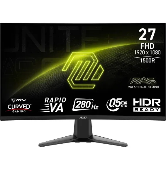 Écran Gaming MSI MAG 276CXF 27 pouces Full HD 280Hz Écran incurvé avec caractéristiques principales