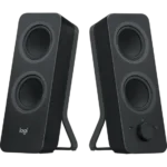 haut-parleurs Logitech Z207 vue angle double enceinte connexion sans fil