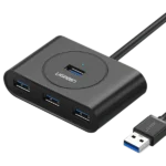 HUB USB UGREEN 20290 4 en 1 avec connecteur USB 3.0 pour transfert rapide et connexion stable