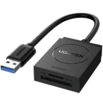 UGREEN 20250 lecteur carte SD TF USB 3.0 2 en 1 compact pour PC Mac et ordinateur portable