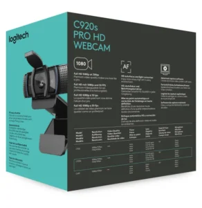 logitech c920s pro hd webcam boîte produit image 2 packaging officiel