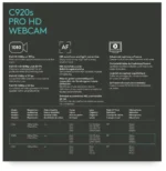 logitech c920s pro hd webcam fiche technique image 3 détails produit