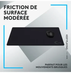 tapis Logitech G640 gaming 460x400 friction modérée précision
