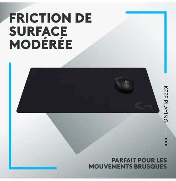 tapis Logitech G640 gaming 460x400 friction modérée précision