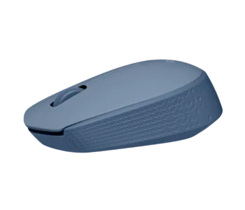 souris Logitech M171 bleu gris vue supérieure ergonomique sans fil