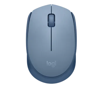 souris Logitech M171 sans fil bleu gris vue dessus design compact