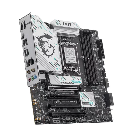 Carte Mère MSI B860M GAMING PLUS WIFI Micro-ATX avec PCIe 5.0 slots DDR5 et design MSI gaming