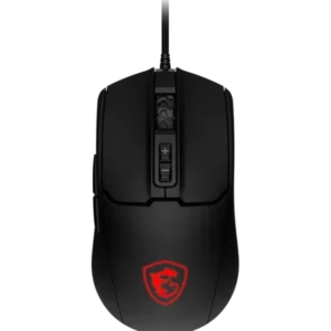 Souris Gaming MSI FORGE GM100 vue supérieure avec molette et 7 boutons