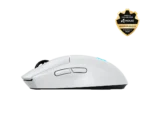 Souris Logitech PRO 2 LIGHTSPEED blanche vue latérale RGB