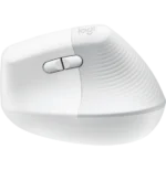 souris Logitech Lift blanche ergonomique verticale vue côté design moderne