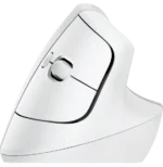 souris Logitech Lift blanche profil ergonomique angle naturel bureau