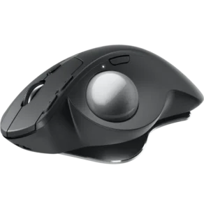 Souris sans fil Logitech MX Ergo S Graphite avec trackball vue latérale ergonomique