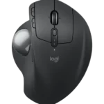 Souris Logitech MX Ergo S Graphite vue dessus avec boutons personnalisables et trackball
