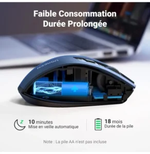Souris sans fil UGREEN 15064 avec faible consommation d’énergie et longue autonomie