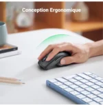 Souris sans fil Bluetooth UGREEN 90395 design ergonomique pour réduire la fatigue du poignet
