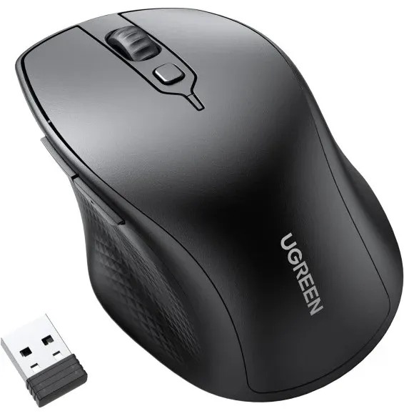 Souris sans fil Bluetooth UGREEN 90395 avec récepteur USB 2.4 GHz et design compact ergonomique