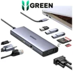 UGREEN 15600 station d’accueil USB-C 9 en 1 avec HDMI 4K VGA USB Ethernet SD et TF