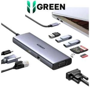 UGREEN 15600 station d’accueil USB-C 9 en 1 avec HDMI 4K VGA USB Ethernet SD et TF