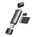 Lecteur de Carte SD UGREEN 50706 aluminium avec ports USB-C USB 3.0 et carte microSD