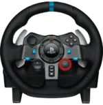 volant Logitech G920 Driving Force vue frontale avec commandes intégrées