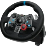 volant Logitech G920 avec pédalier complet vue ensemble