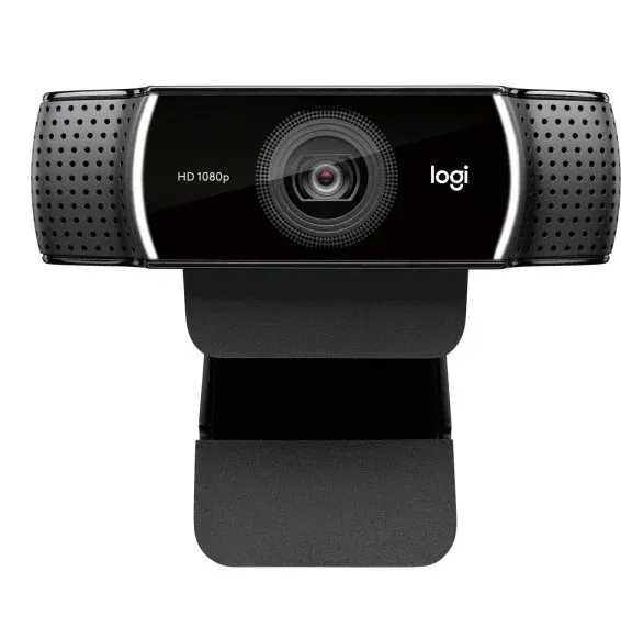 webcam Logitech HD Pro C922 960-001088 vue frontale objectif en verre Full HD