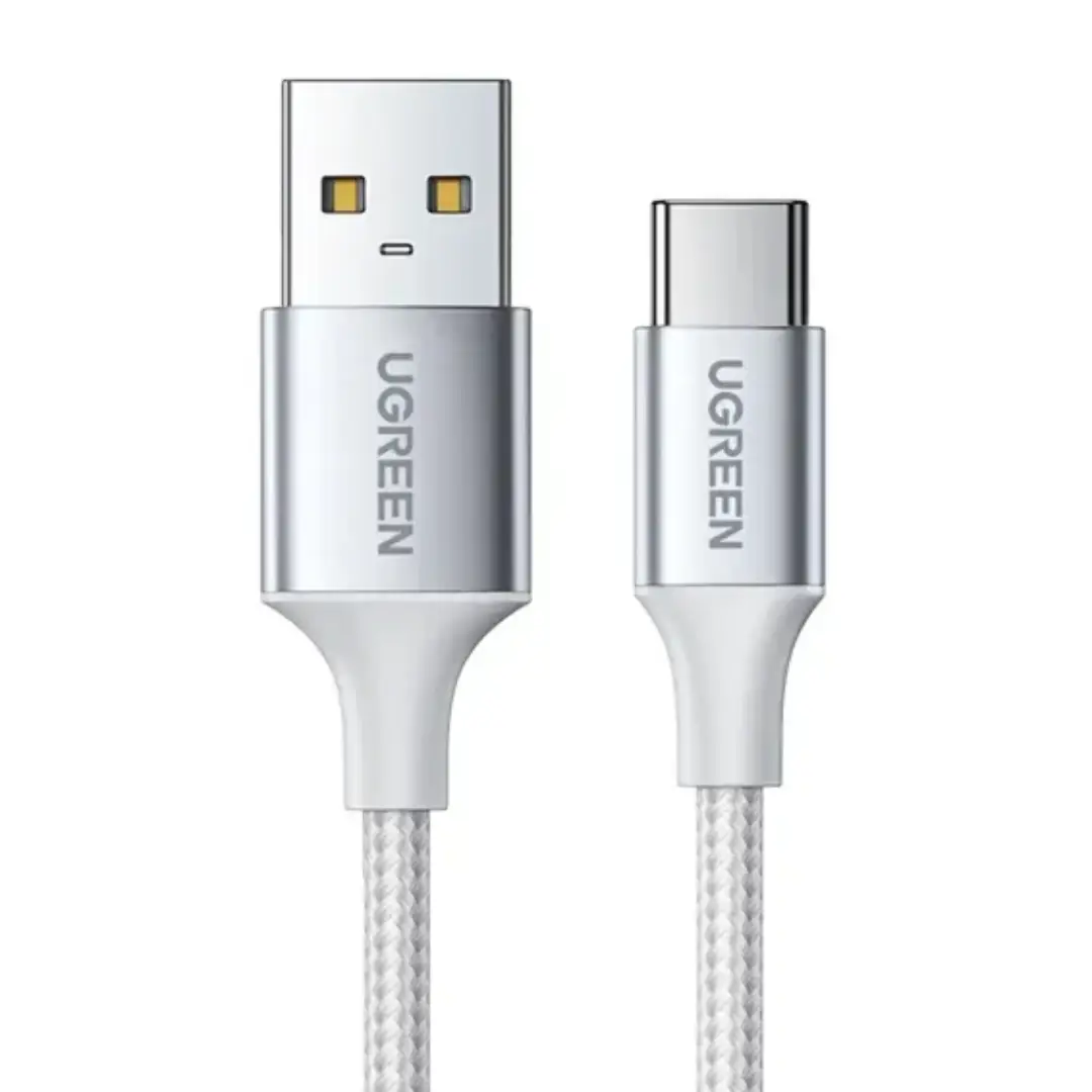 Câble Type-C UGREEN 60131 - USB-A vers USB-C - 1 mètre Blanc (1) Câble UGREEN 60131 USB-A vers USB-C 1m blanc charge 3A