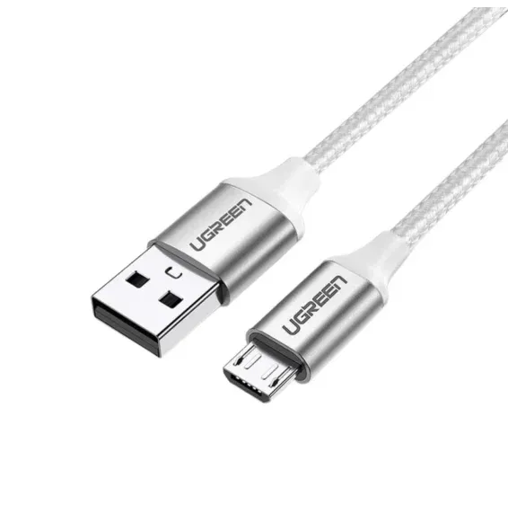 Câble UGREEN 60151 US290 USB-A vers Micro USB 18W - 1 mètre Blanc (3) Câble UGREEN 60151 US290 USB-A vers Micro USB 1m blanc