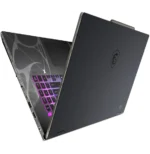 MSI Cyborg 17 B13WFKG 245 vue arrière avec capot et clavier RGB visible