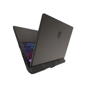 MSI Vector 16 HX AI vue arrière avec châssis gaming et écran RGB