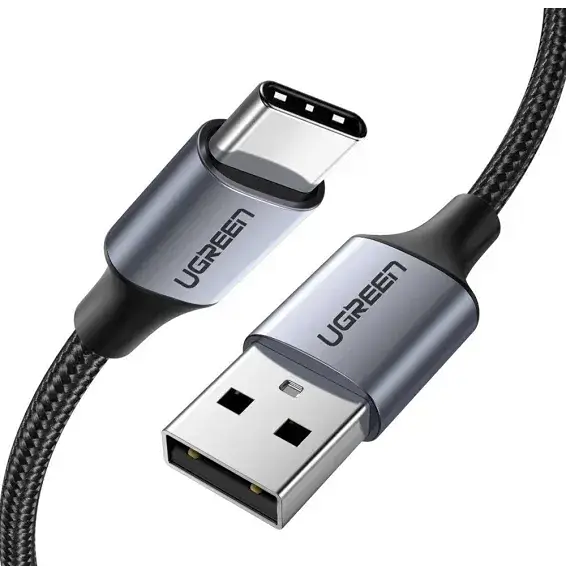 Câble UGREEN 60126 USB-A vers USB-C 3A 1m Gris (1) Câble UGREEN 60126 USB-A vers USB-C 3A 1m gris