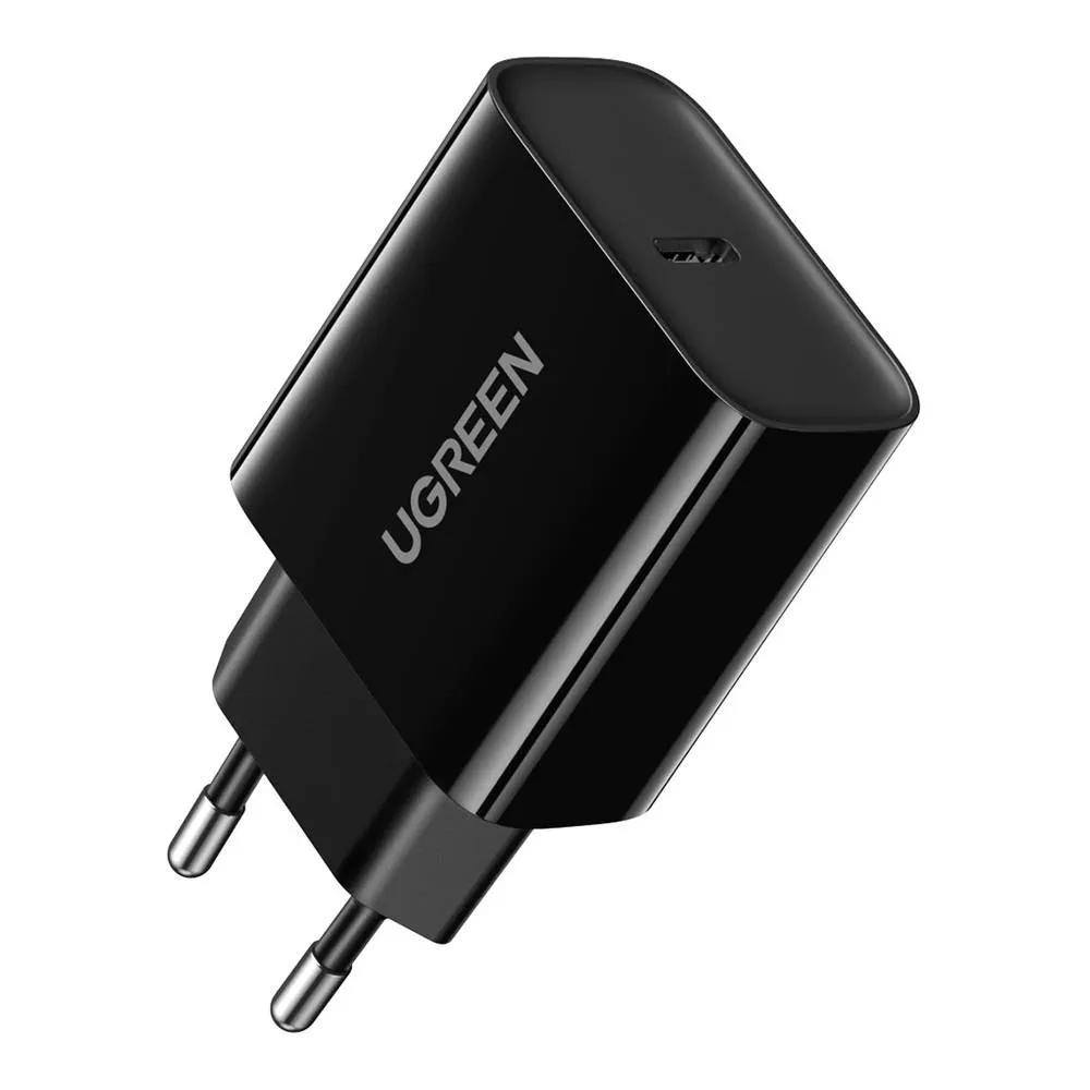 Chargeur UGREEN 10191 USB-C 20W Power Delivery Noir (1) Chargeur UGREEN 10191 USB-C 20W Power Delivery noir compact