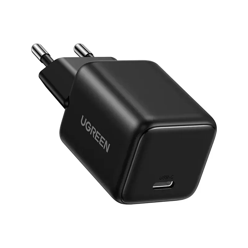 Chargeur UGREEN 55553 USB-C 20 W GaN EU Noir (1) Chargeur UGREEN 55553 USB-C 20 W GaN EU noir compact