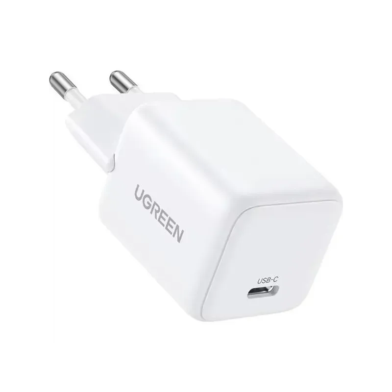 Chargeur UGREEN 65009 X513 USB-C 30 W GaN blanc (1) Chargeur UGREEN 65009 X513 USB-C 30 W GaN blanc compact